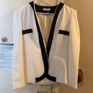 Black & white formal blazer